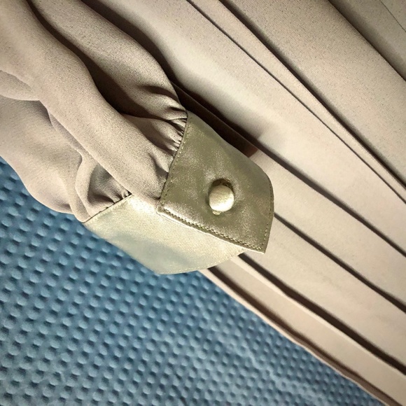 Vintage Dim The Lites Art Deco Silver And Sheer Grey Gown, Size 8 - Picture 8 of 16